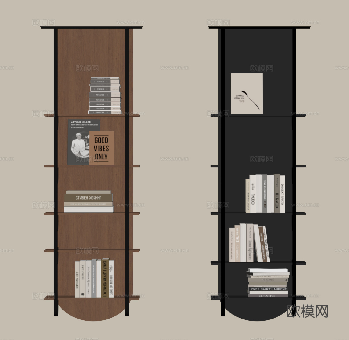 现代书架 壁挂书架 置物架su模型