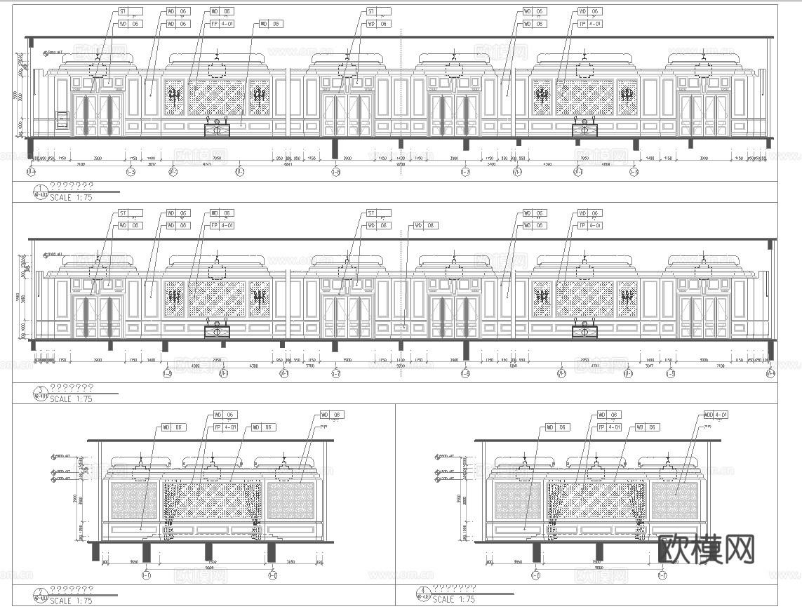 最新全套 大饭店 施工图合集cad施工图
