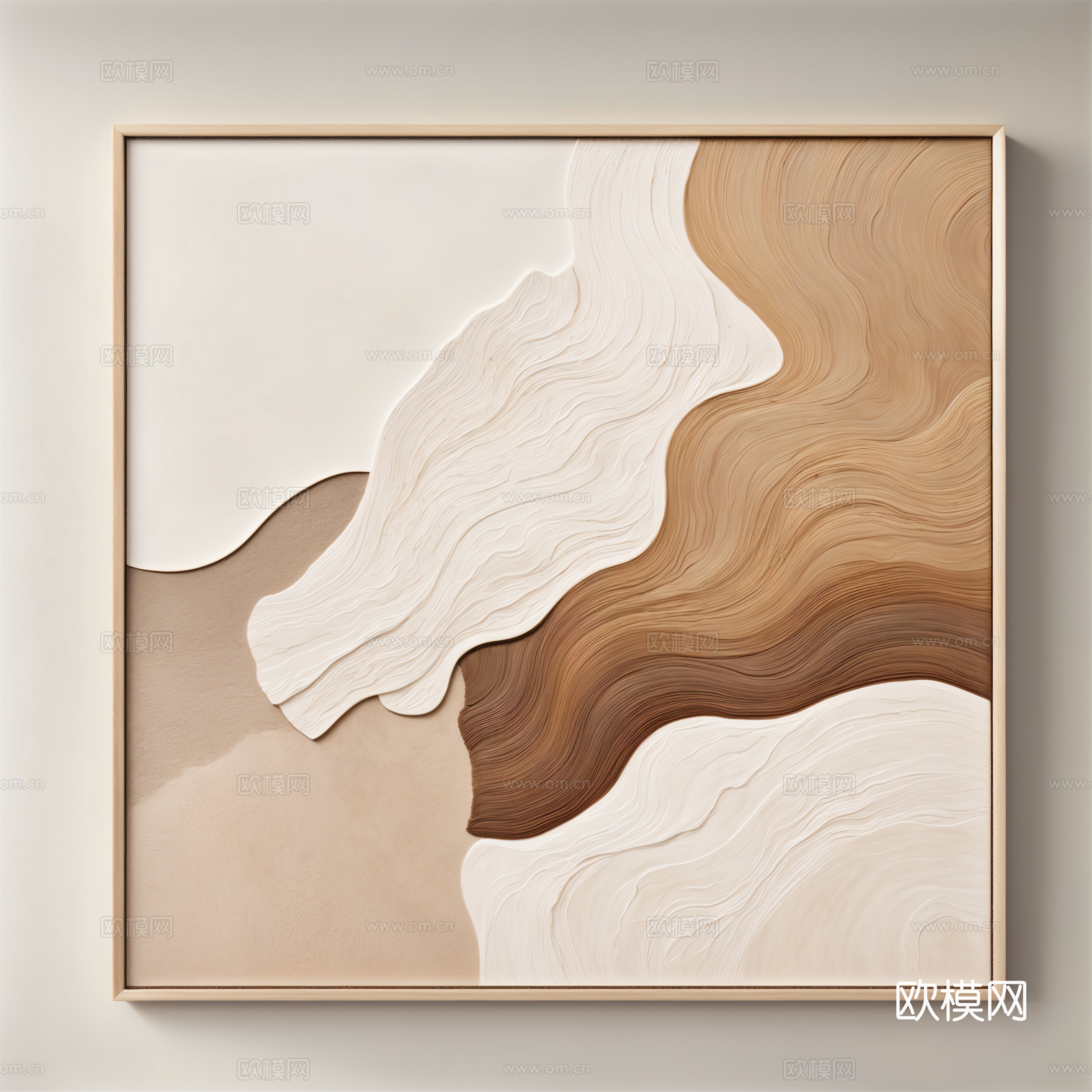 现代挂画 装饰画 肌理油画