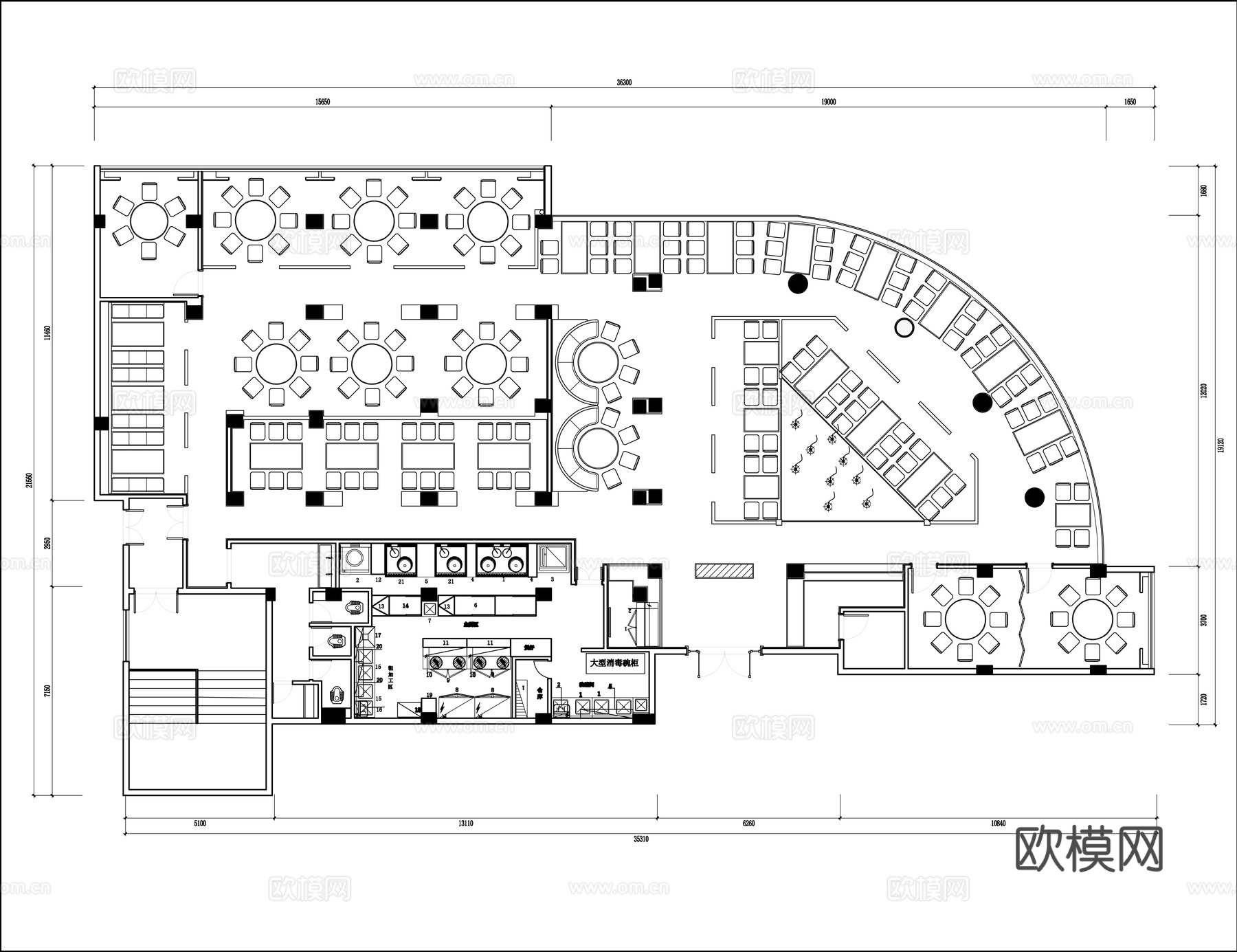 最新全套 大饭店 施工图合集cad施工图