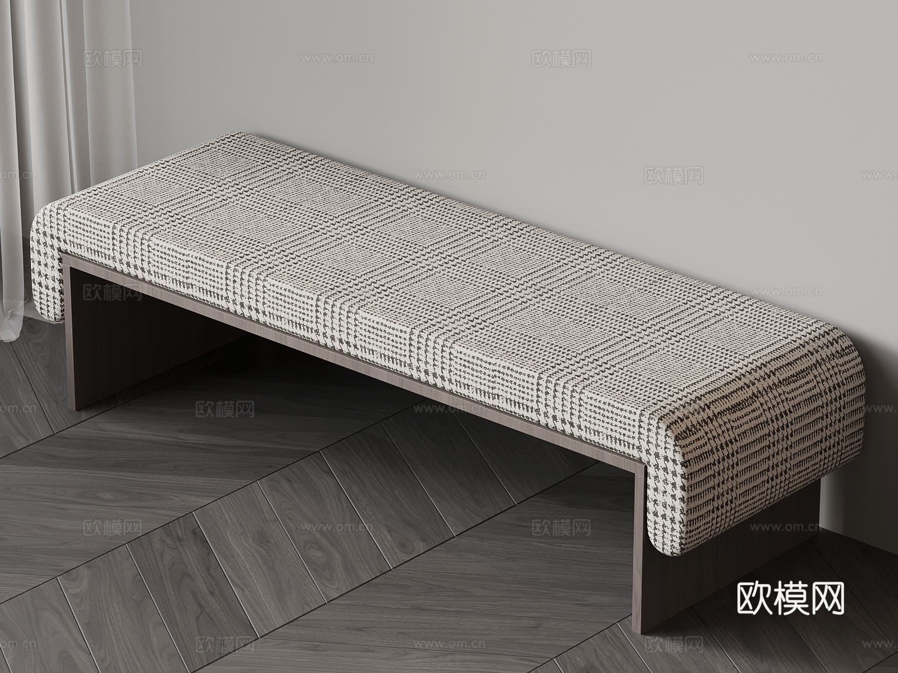 现代换鞋凳 床尾凳su模型