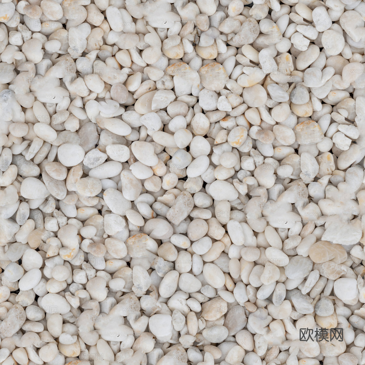 无缝白色鹅卵石贴图