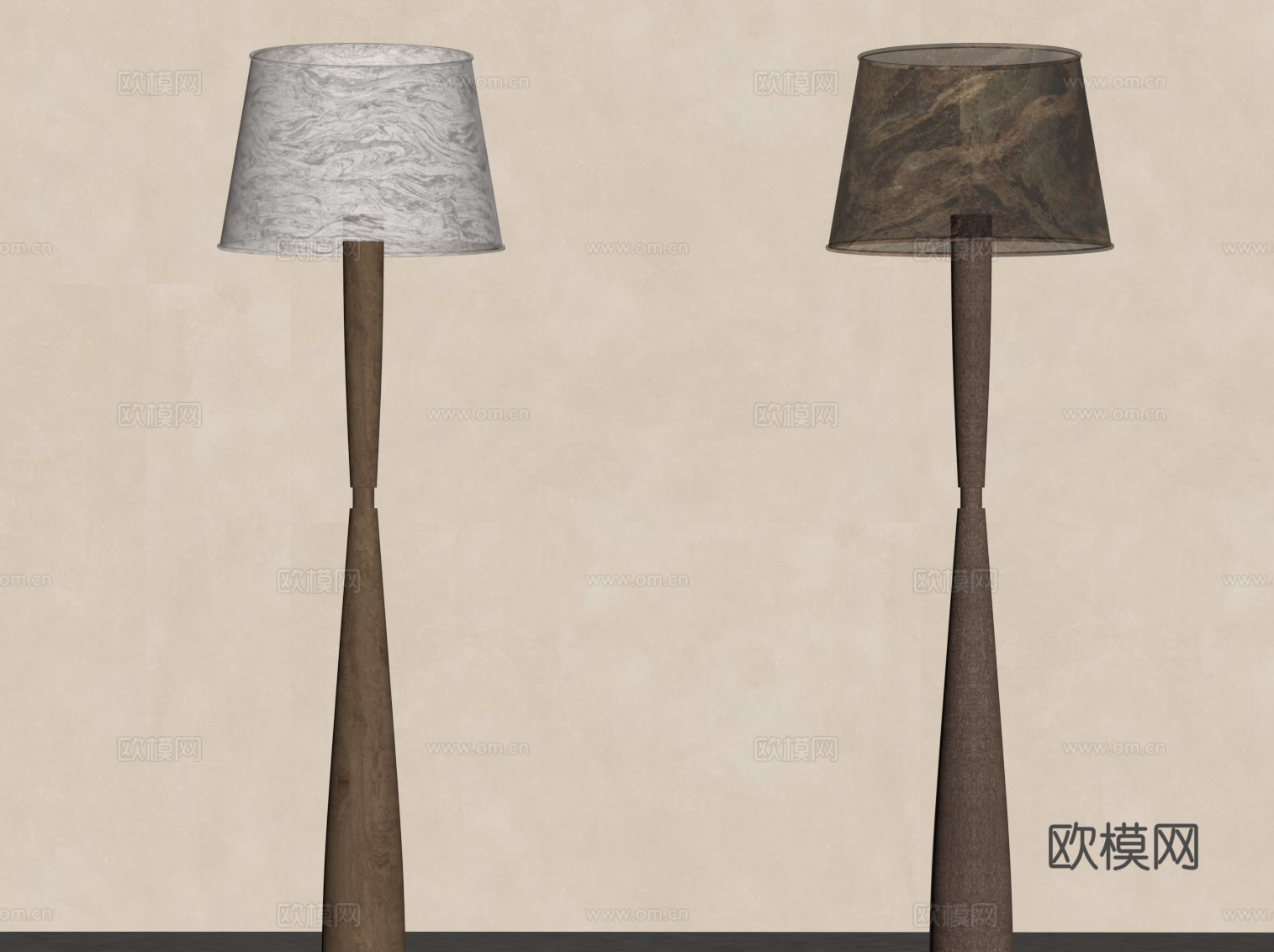 现代中古风落地灯su模型