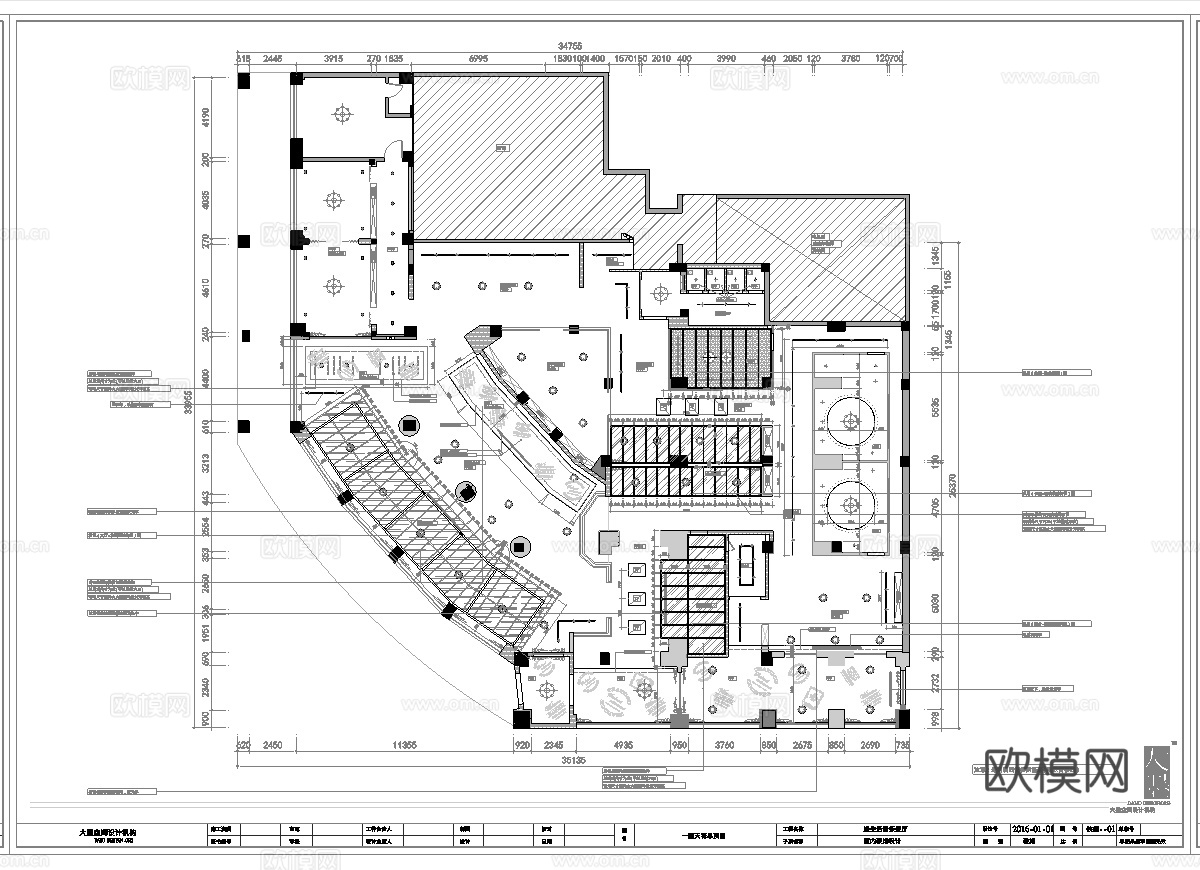 最新全套 音乐餐厅 施工图合集cad施工图