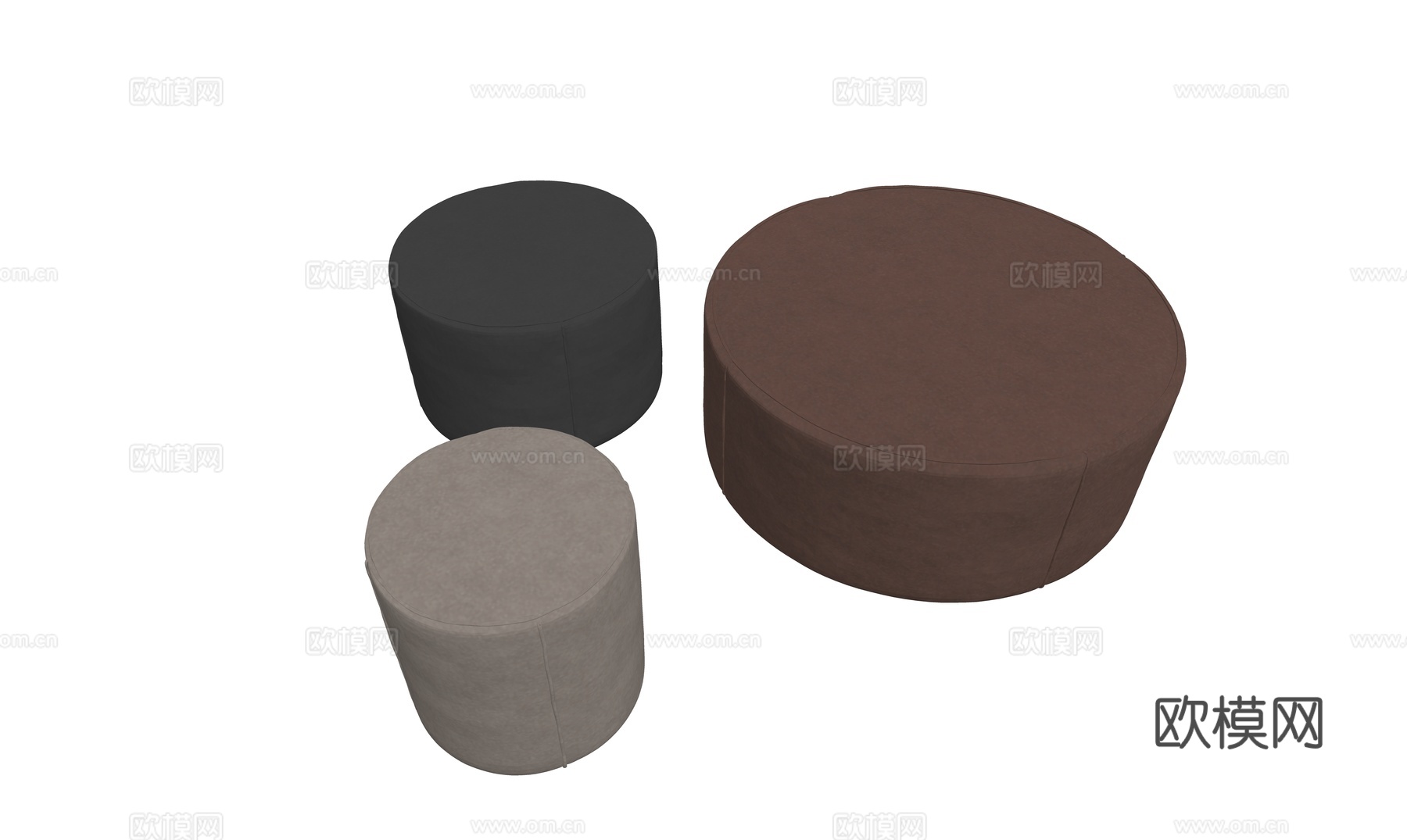 休闲座椅  脚凳su模型