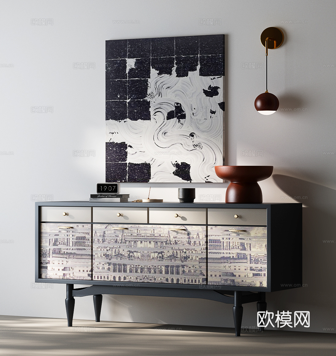 玄关柜 边柜 斗柜 装饰柜 餐边柜3d模型下载