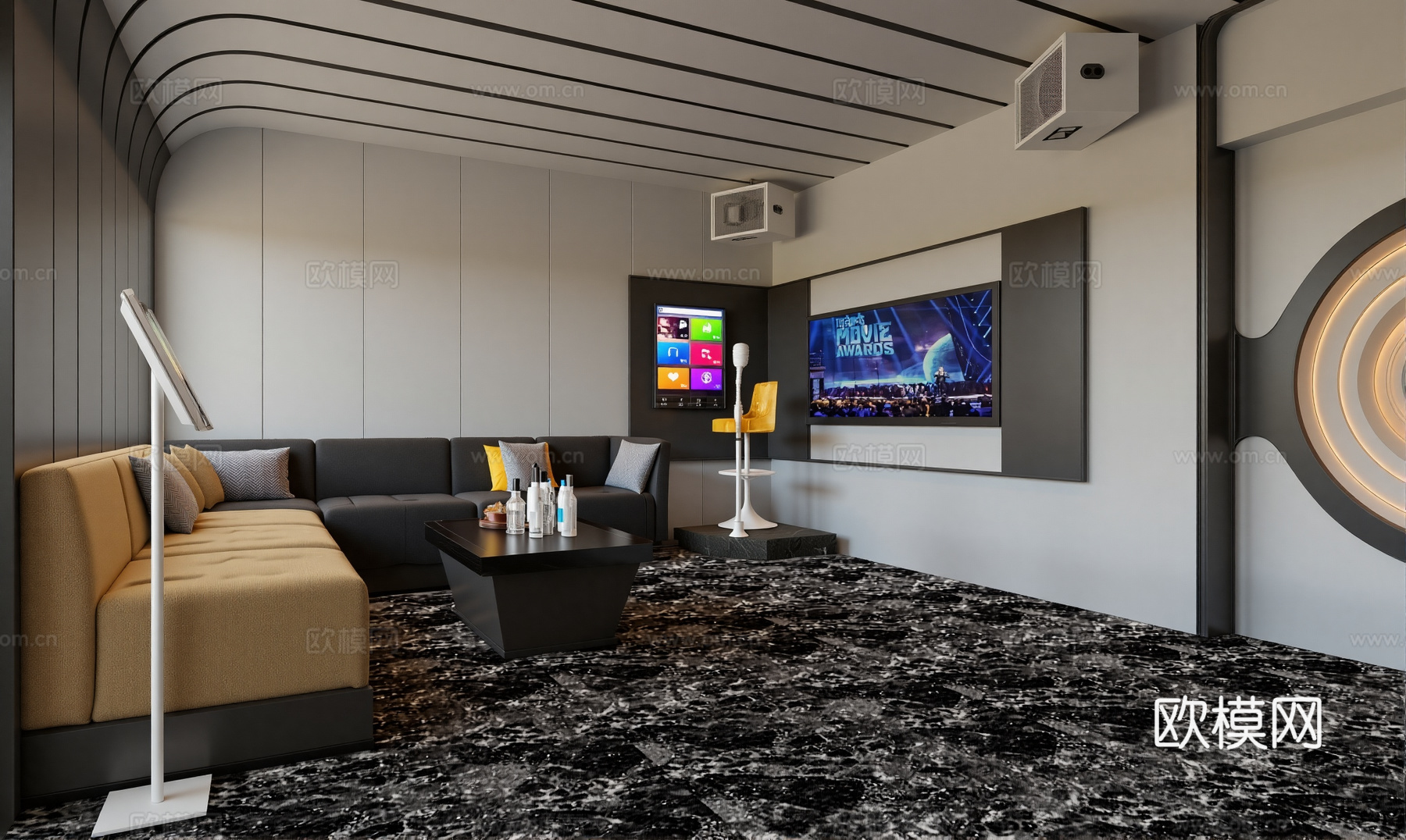 网红KTV  影音室su模型