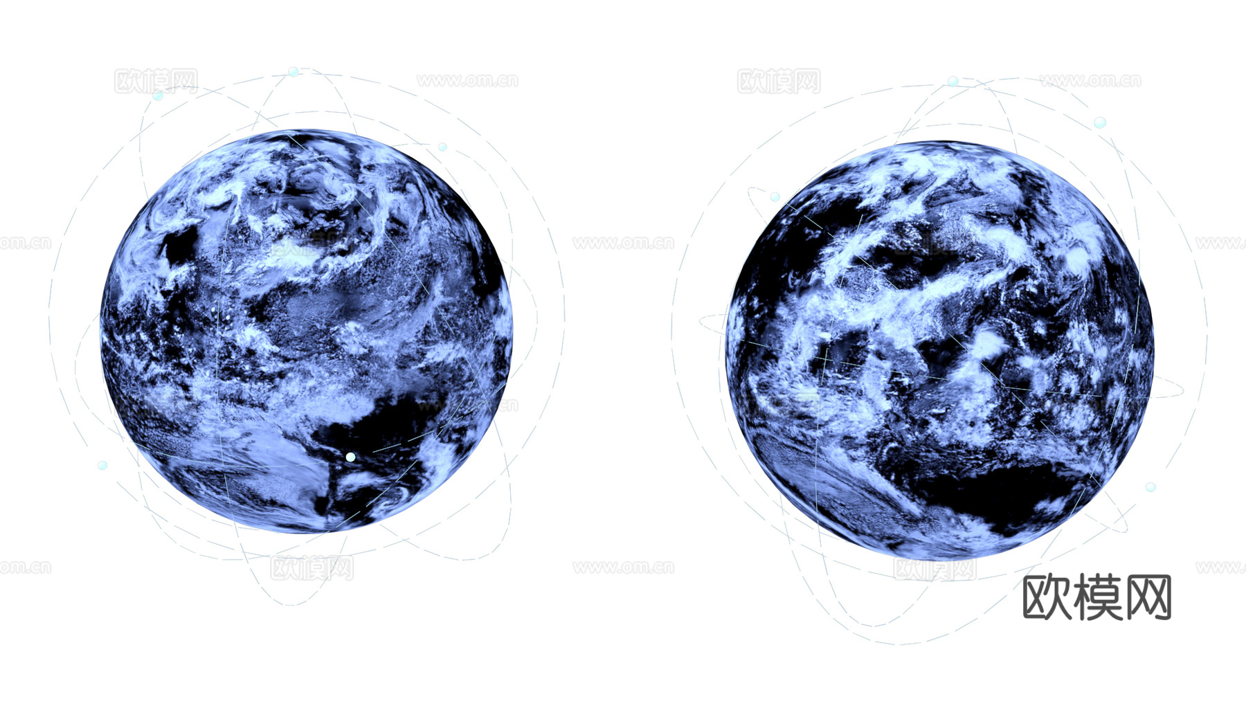 全息行星动画 全息地球动画 科幻地球动画免费3d模型