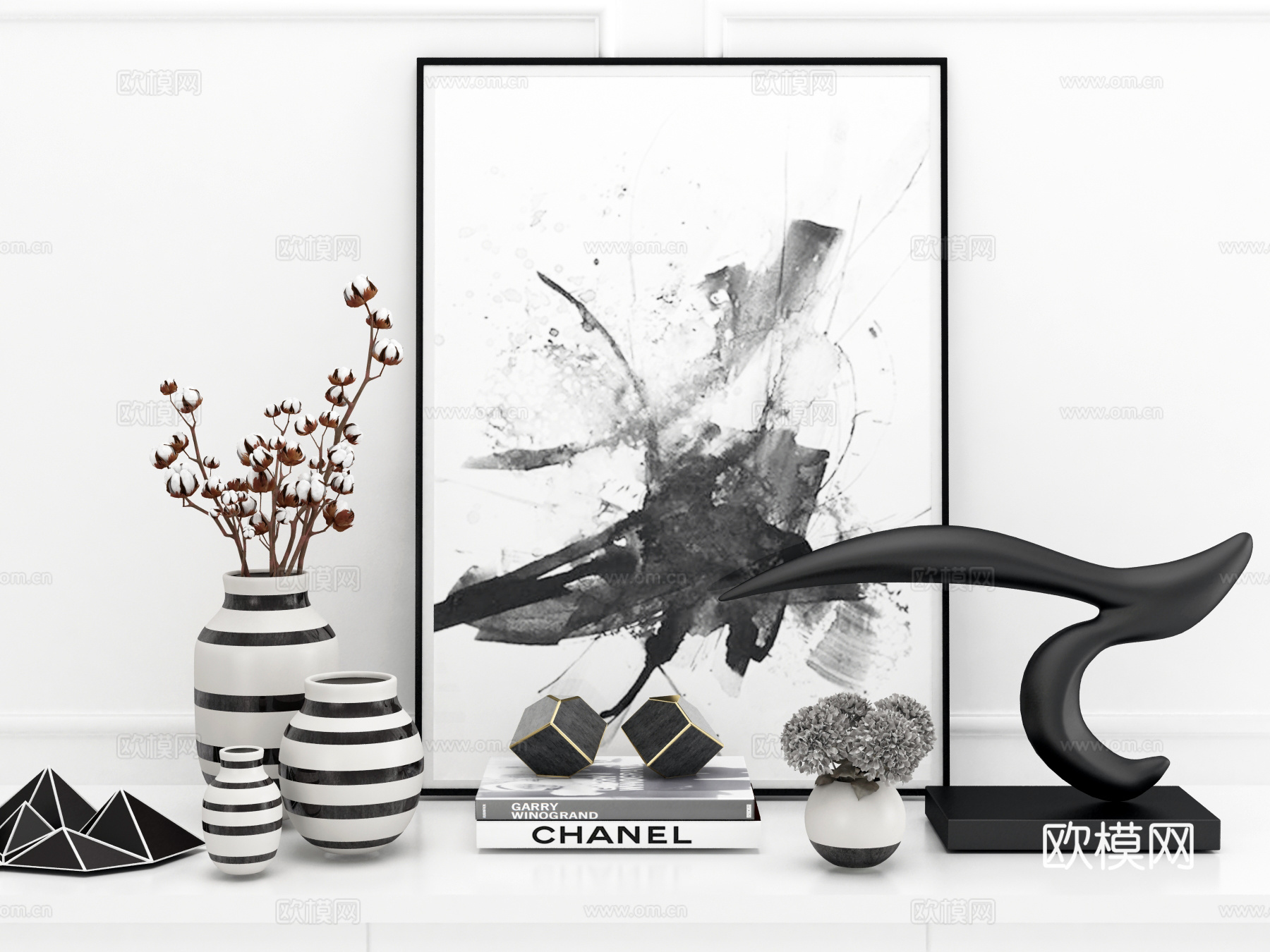 新中式饰品摆件3d模型