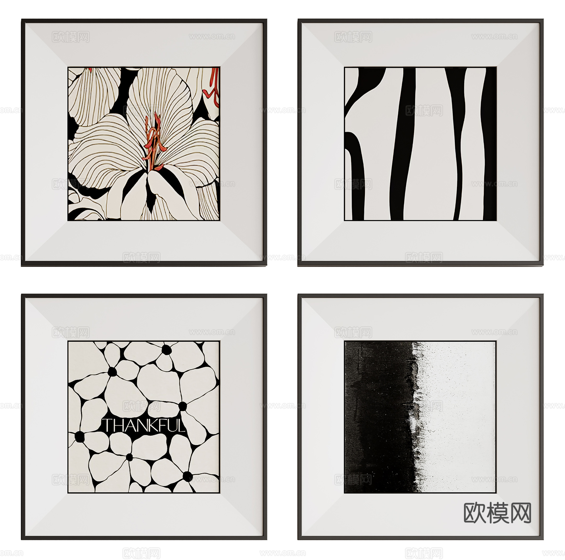 现代意式抽象画 现代艺术抽象挂画贴图