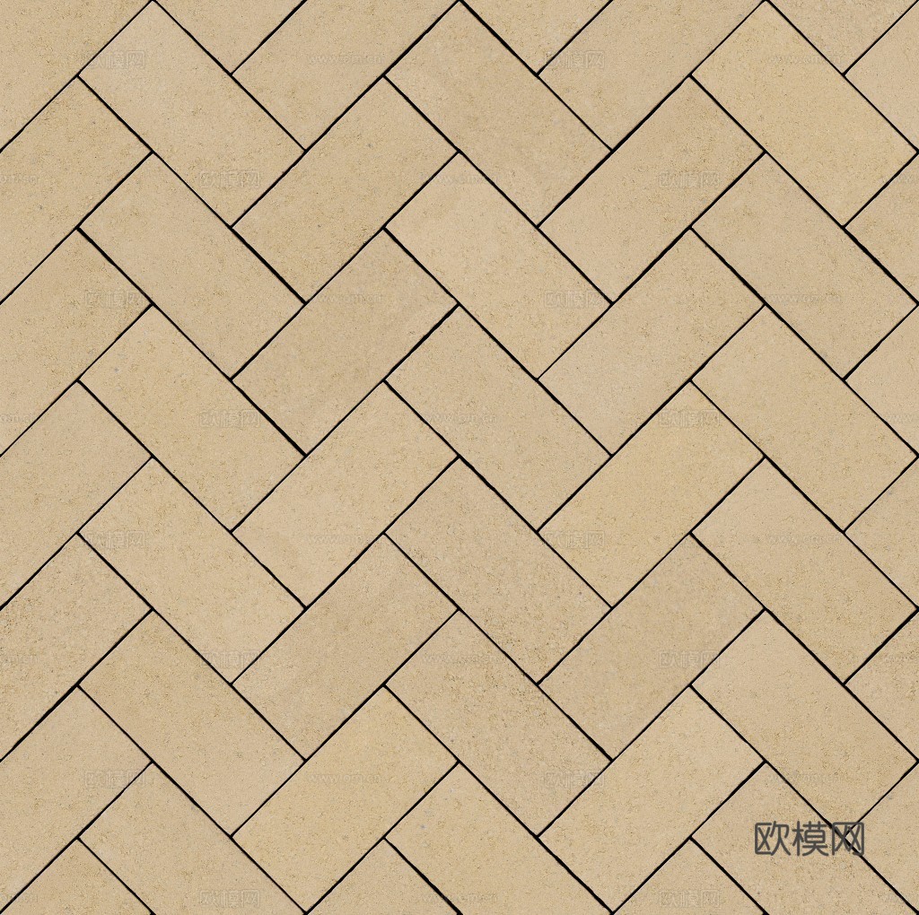 黄色人字形石灰岩