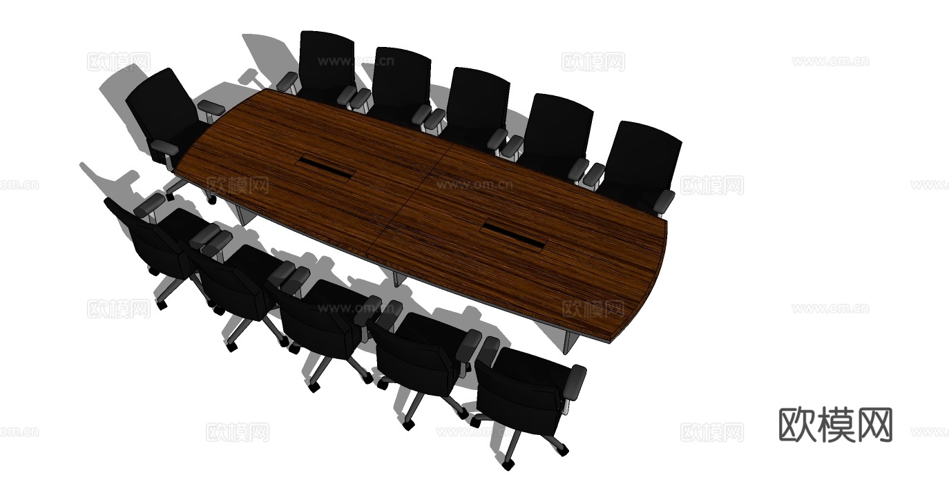 会议桌 办公家具 会议台 会议椅su模型