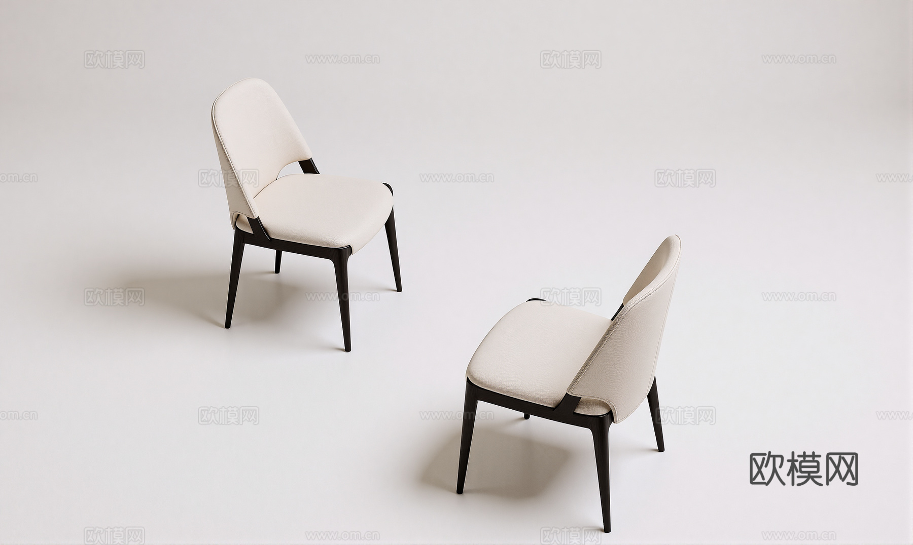 现代书桌椅组合su模型