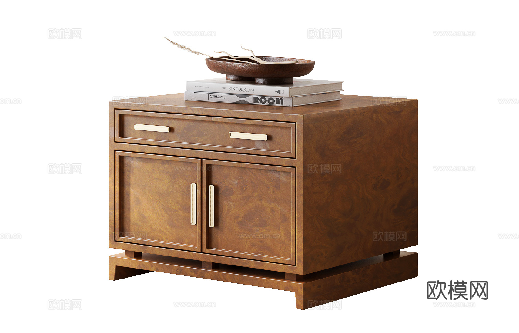 现代中古床头柜 现代复古床头柜 现代床头柜3d模型下载