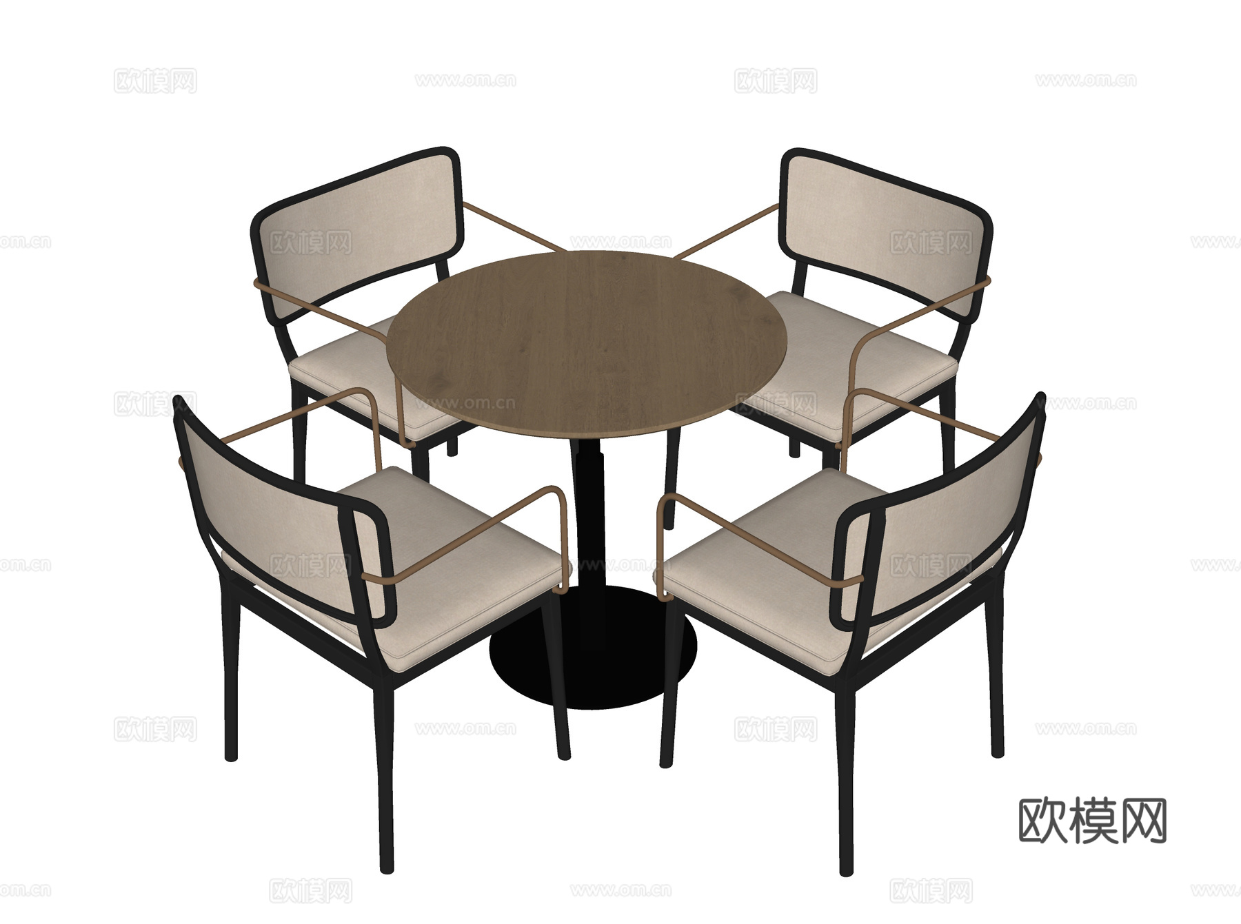 现代洽谈桌椅 休闲桌椅 咖啡桌椅su模型
