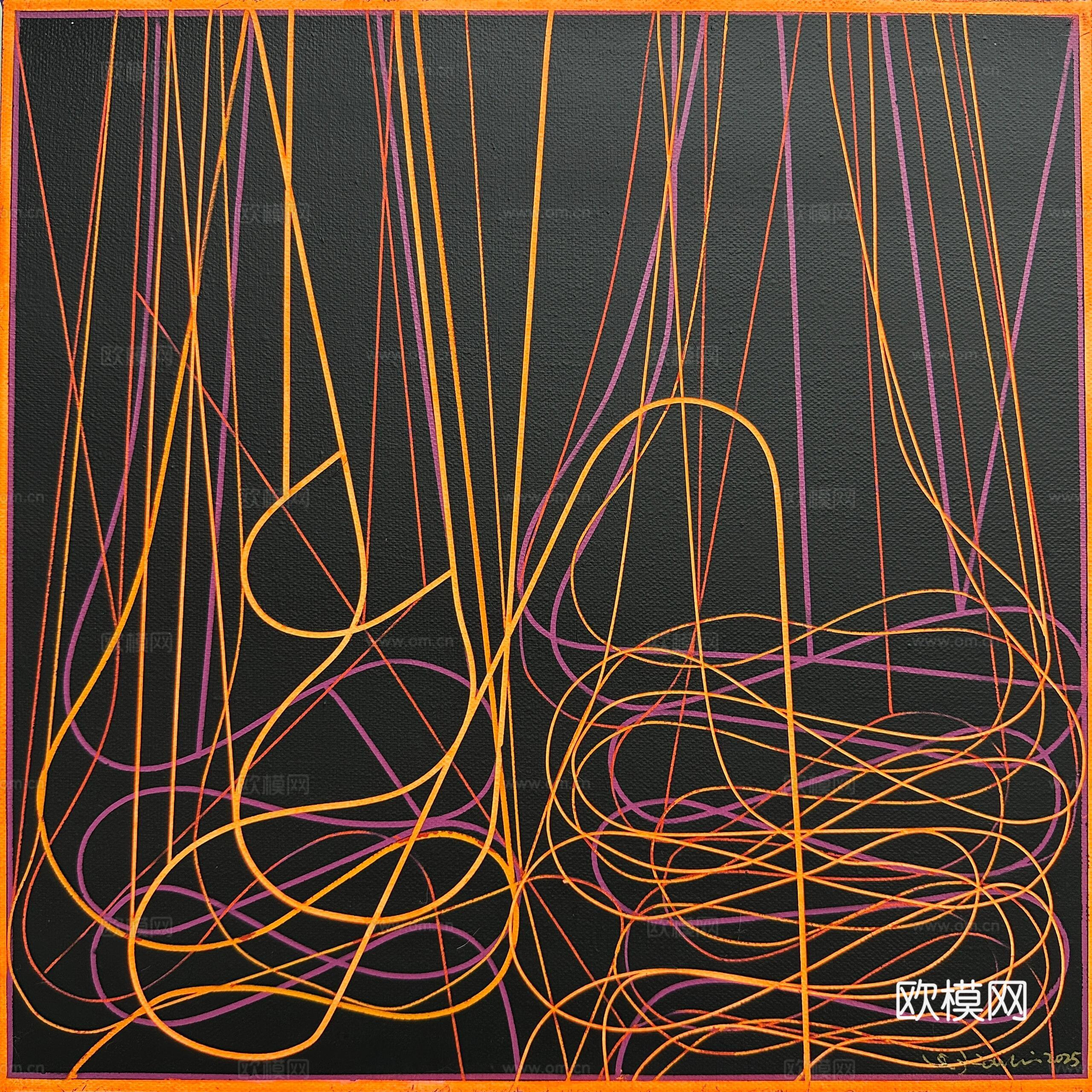 意式简约抽象艺术画贴图