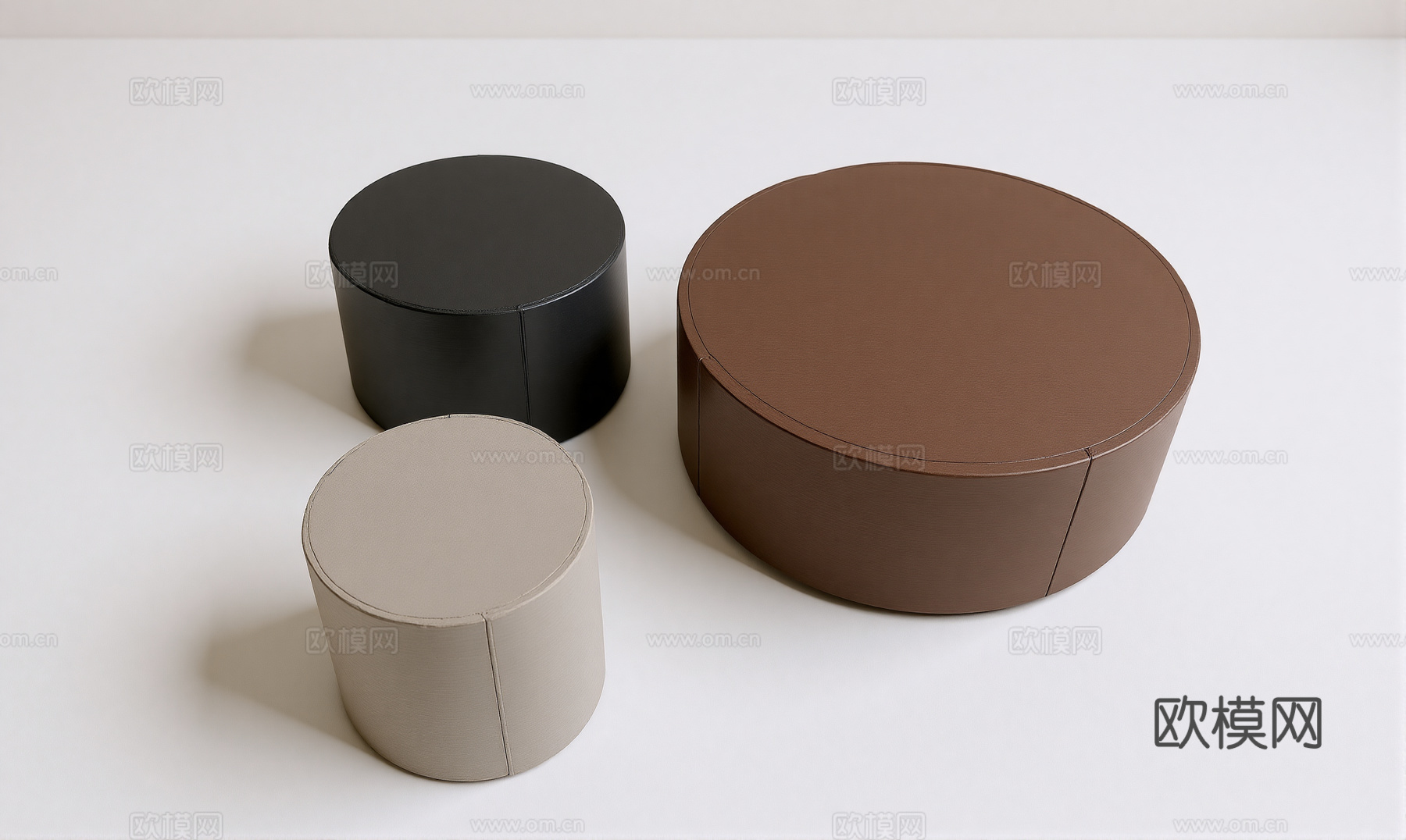 休闲座椅  脚凳su模型