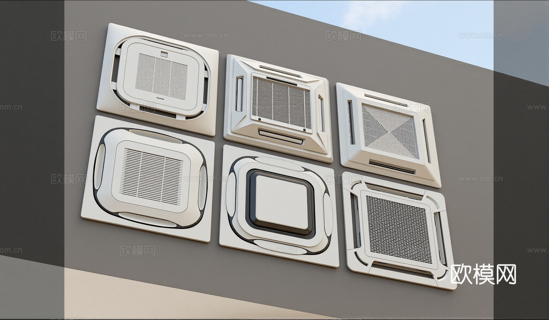 吸顶式空调  中央空调su模型