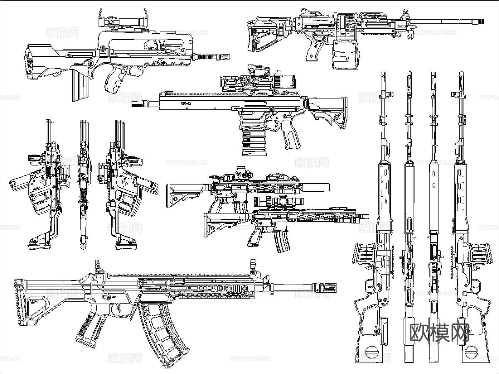现代武器cad施工图