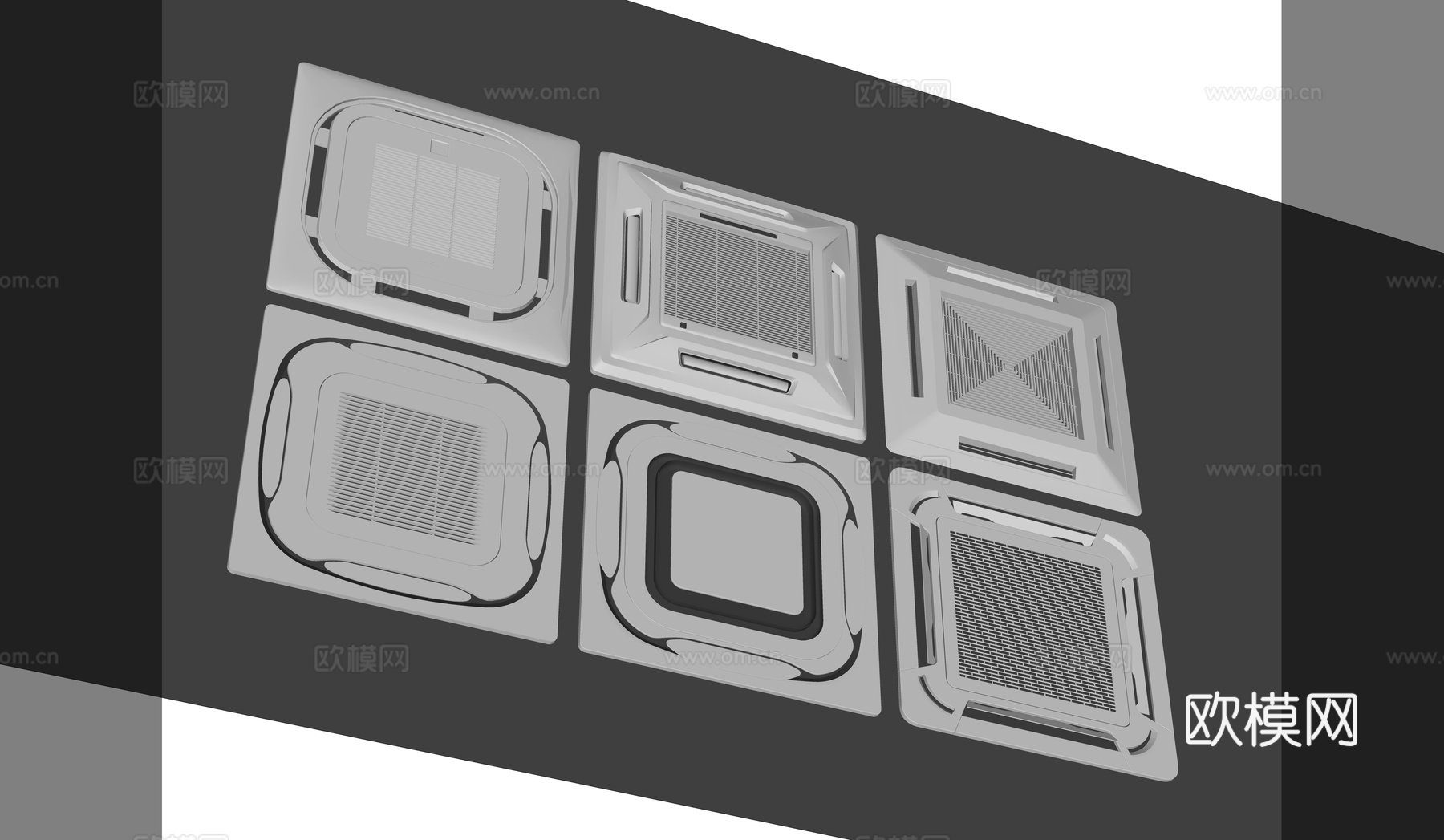 吸顶式空调  中央空调su模型