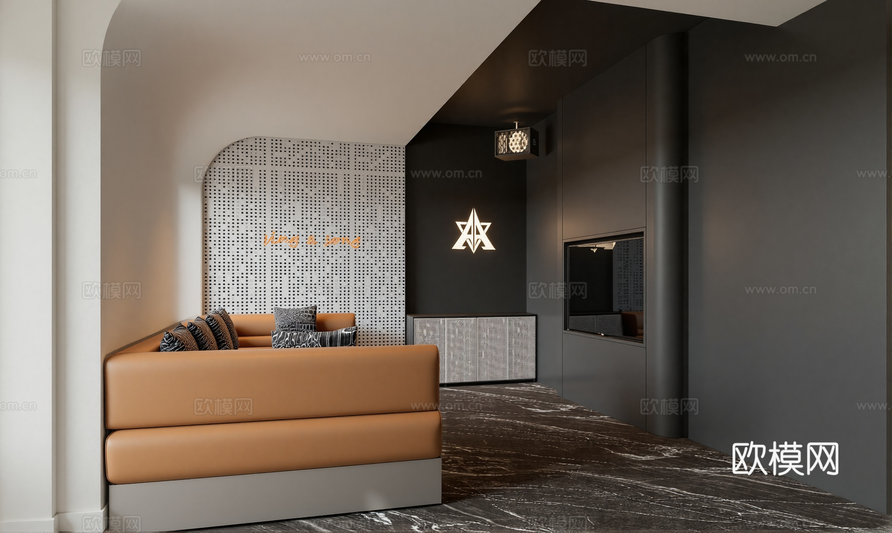 网红KTV  影音室su模型