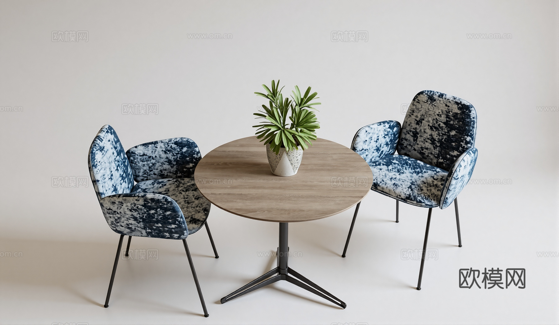 现代休闲桌椅su模型