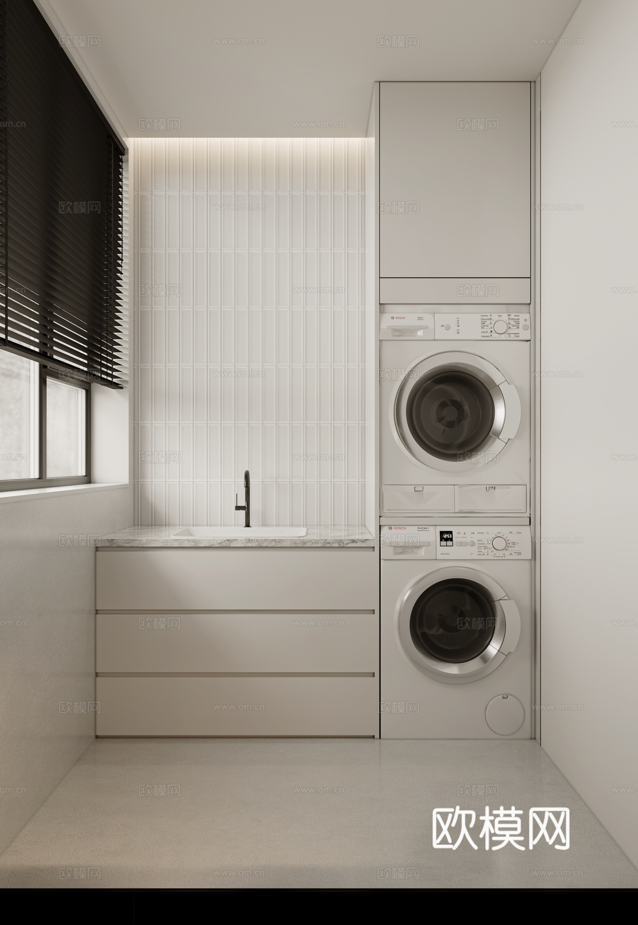 别墅客厅3d模型下载（渲染图4）