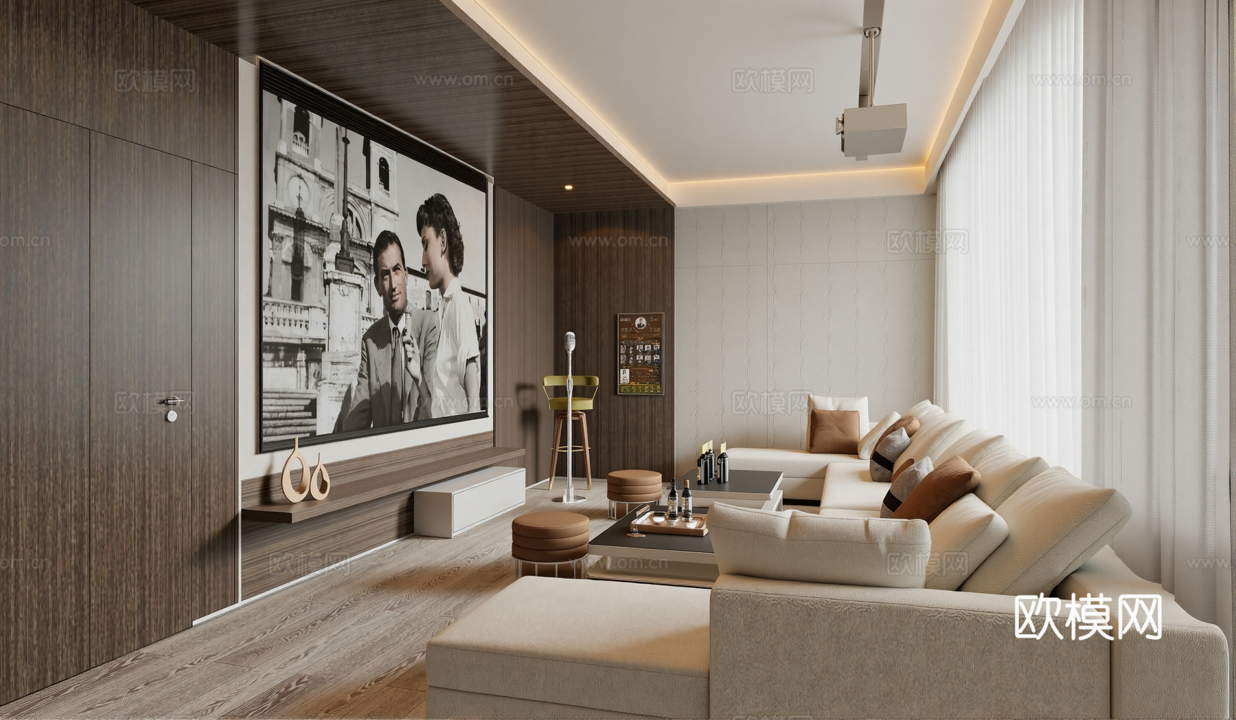 网红KTV  影音室su模型