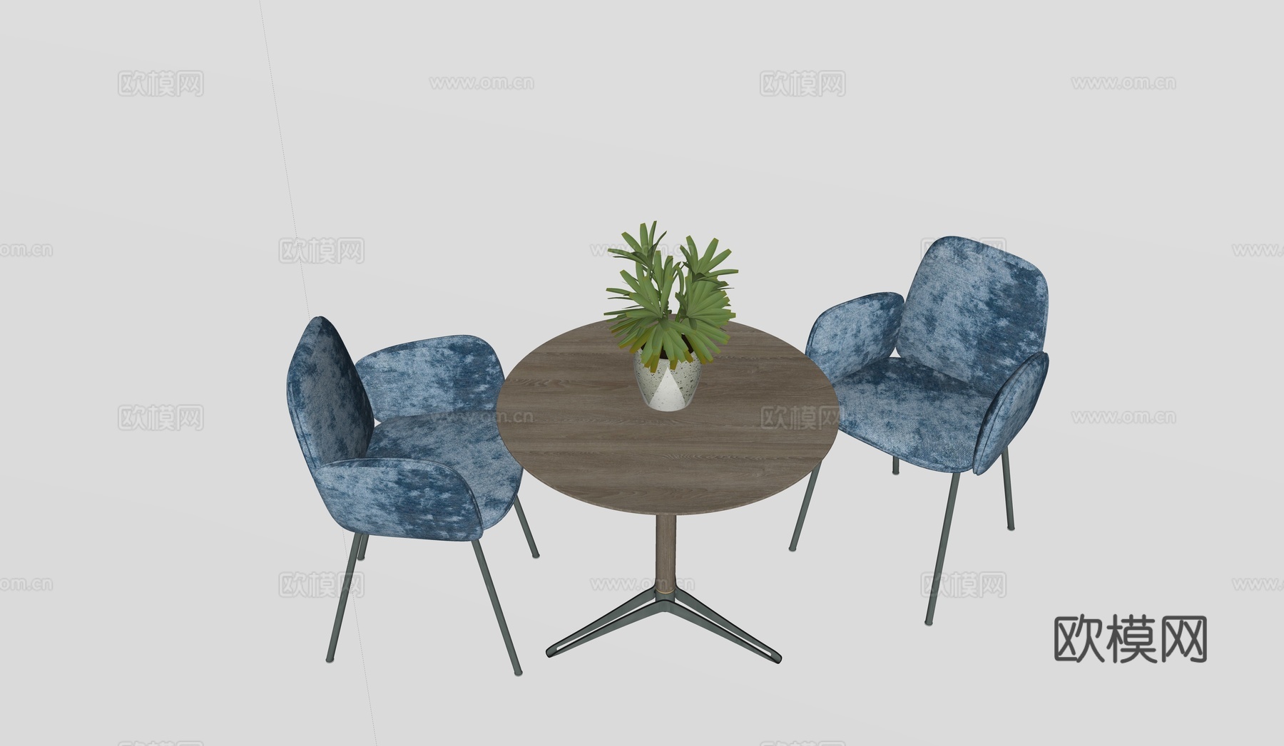 现代休闲桌椅su模型