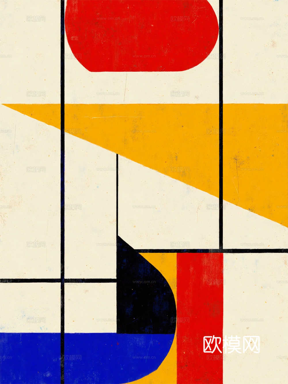 现代装饰挂画 色块