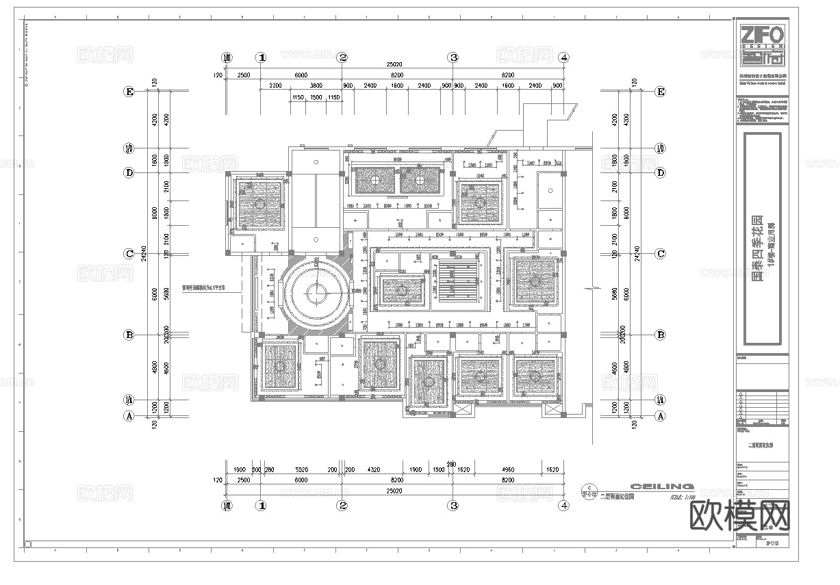 茶楼会所 最新全套施工图合集cad施工图