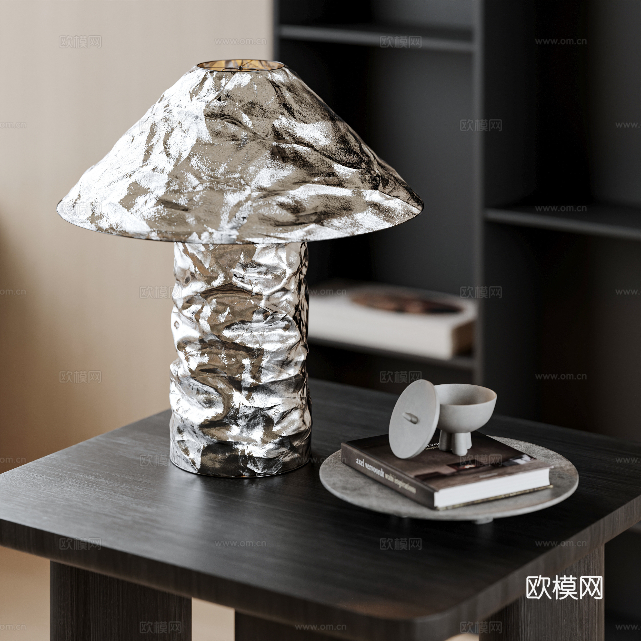 现代中古台灯 金属台灯 大台灯 学习台灯 儿童台灯su模型