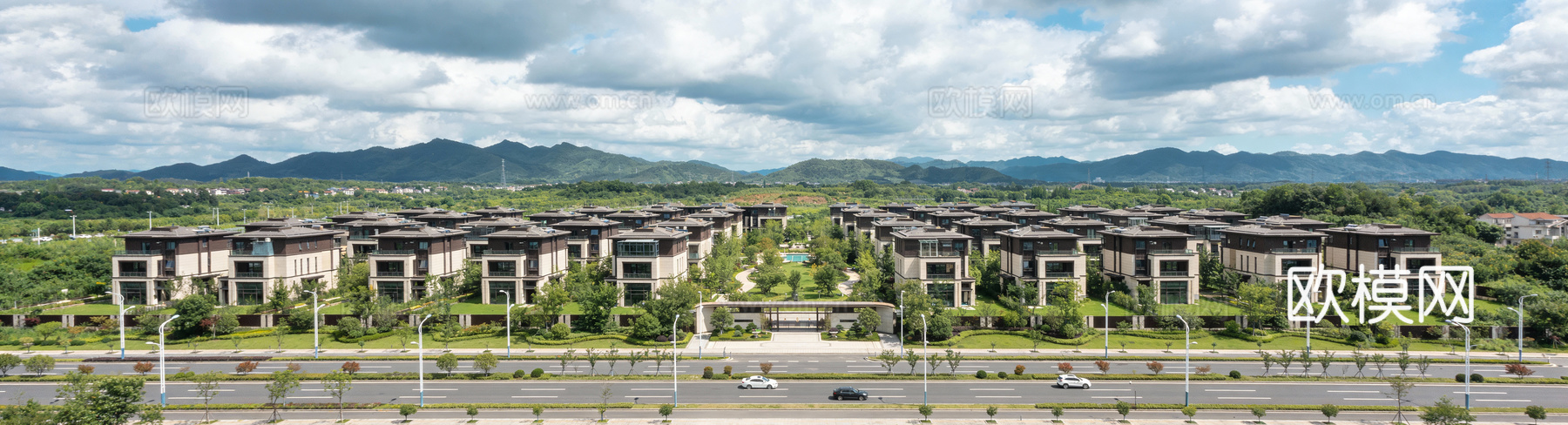 现代别墅区外景下载