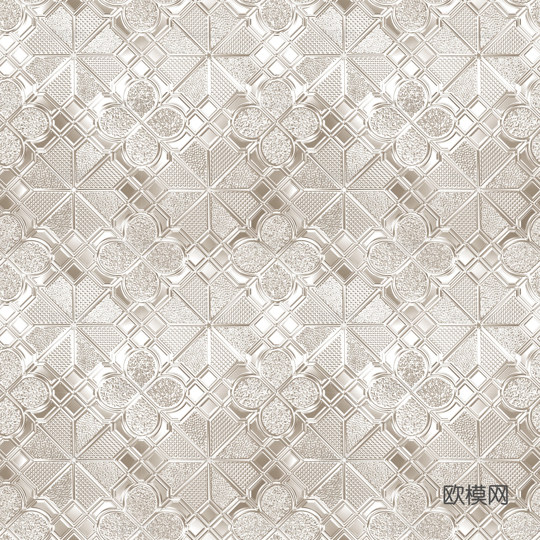 几何浮雕花纹玻璃