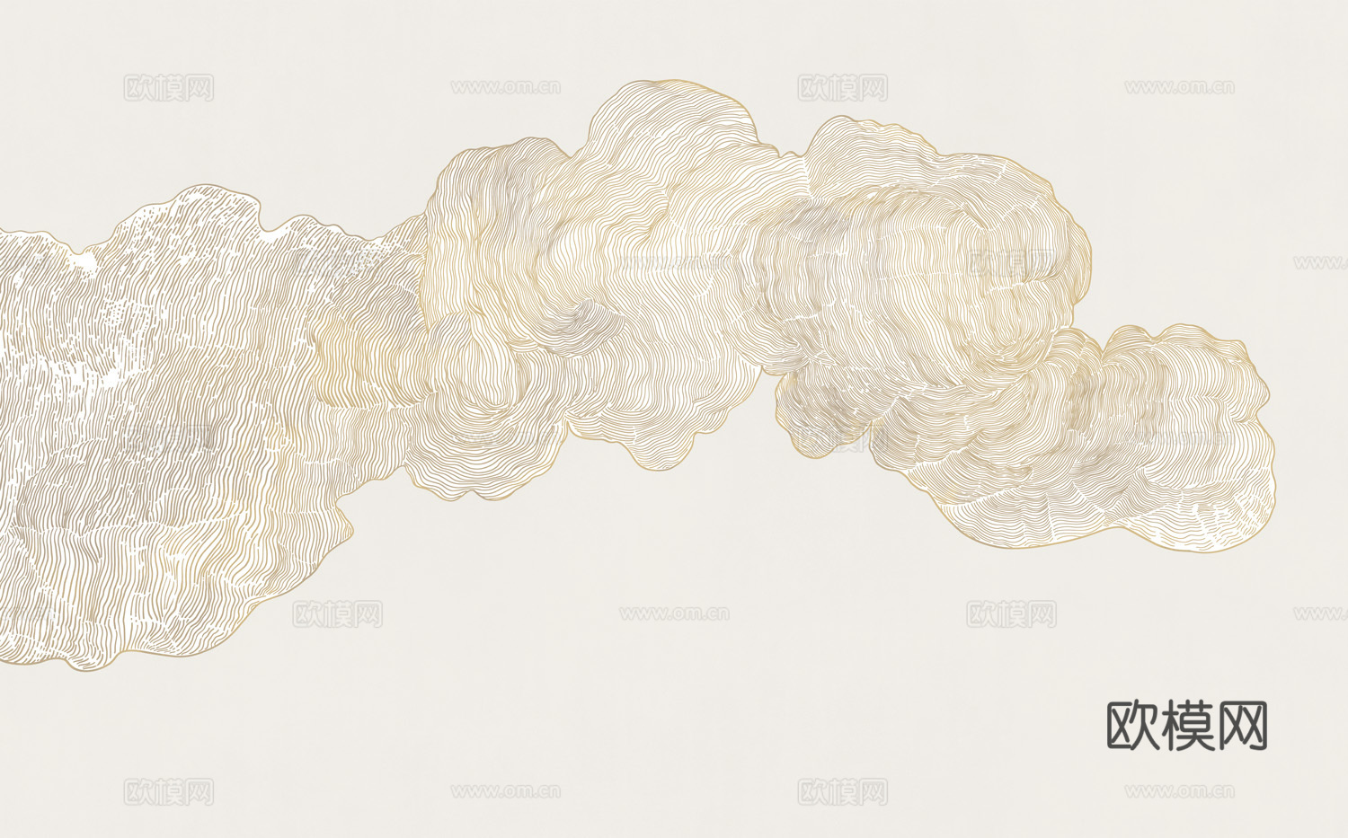 中式新中式抽象画线条壁纸壁画装饰画