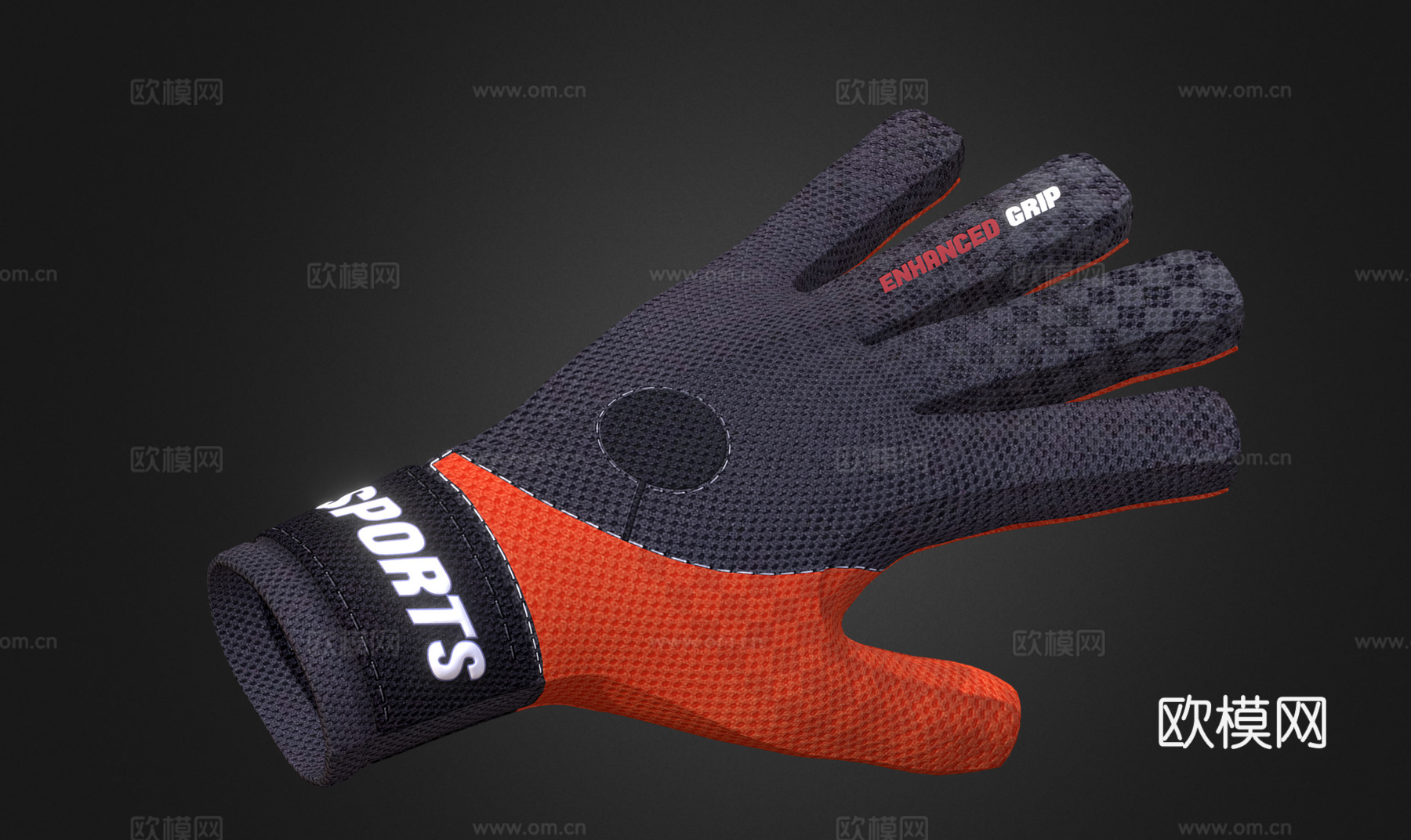 足球手套  运动员手套  骑手手套3d模型