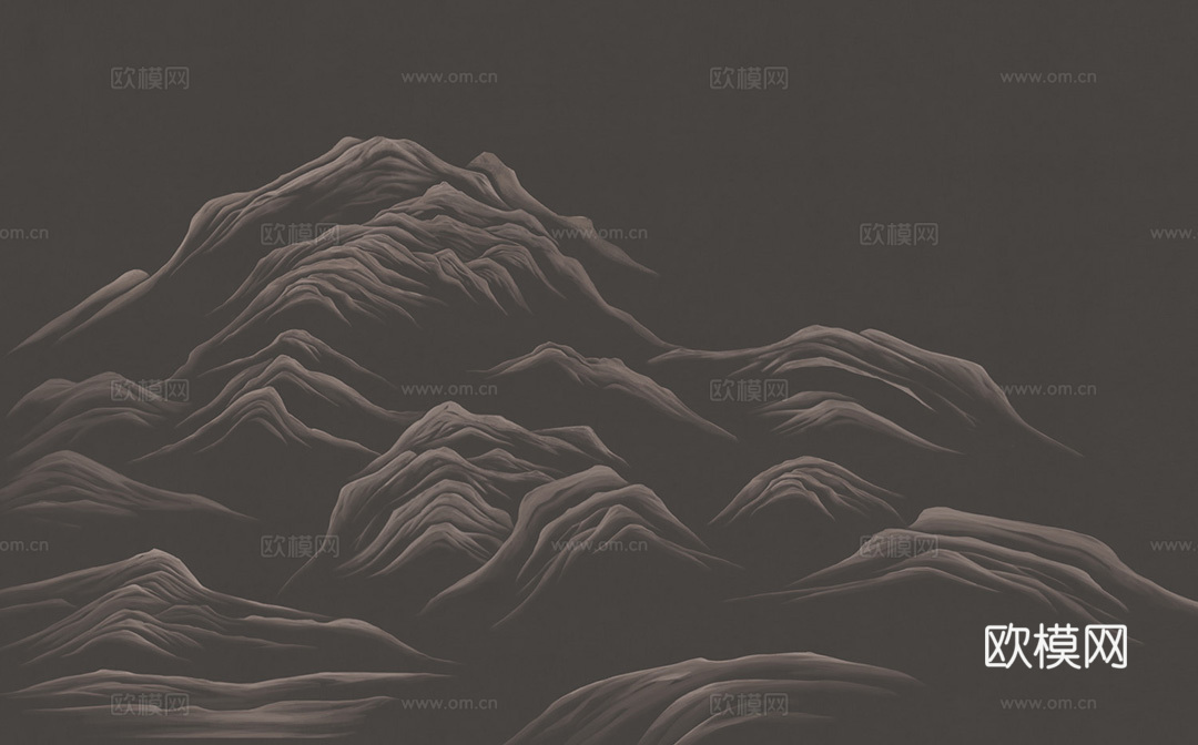 高清中式新中式山水画壁纸壁画装饰画