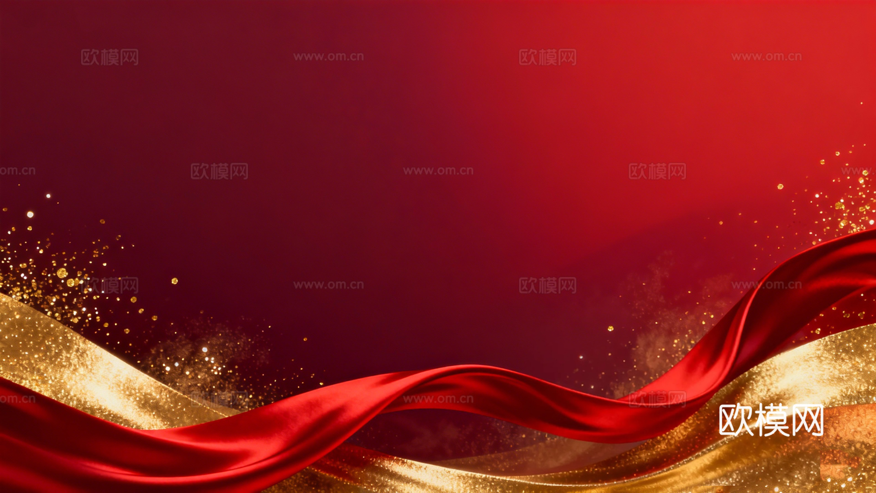 党政类大红背景 金色光线