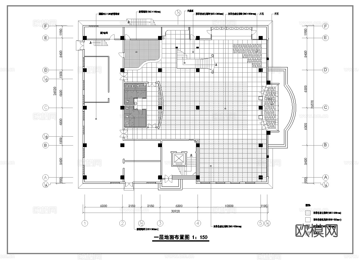 中餐厅 最新全套施工图合集cad施工图