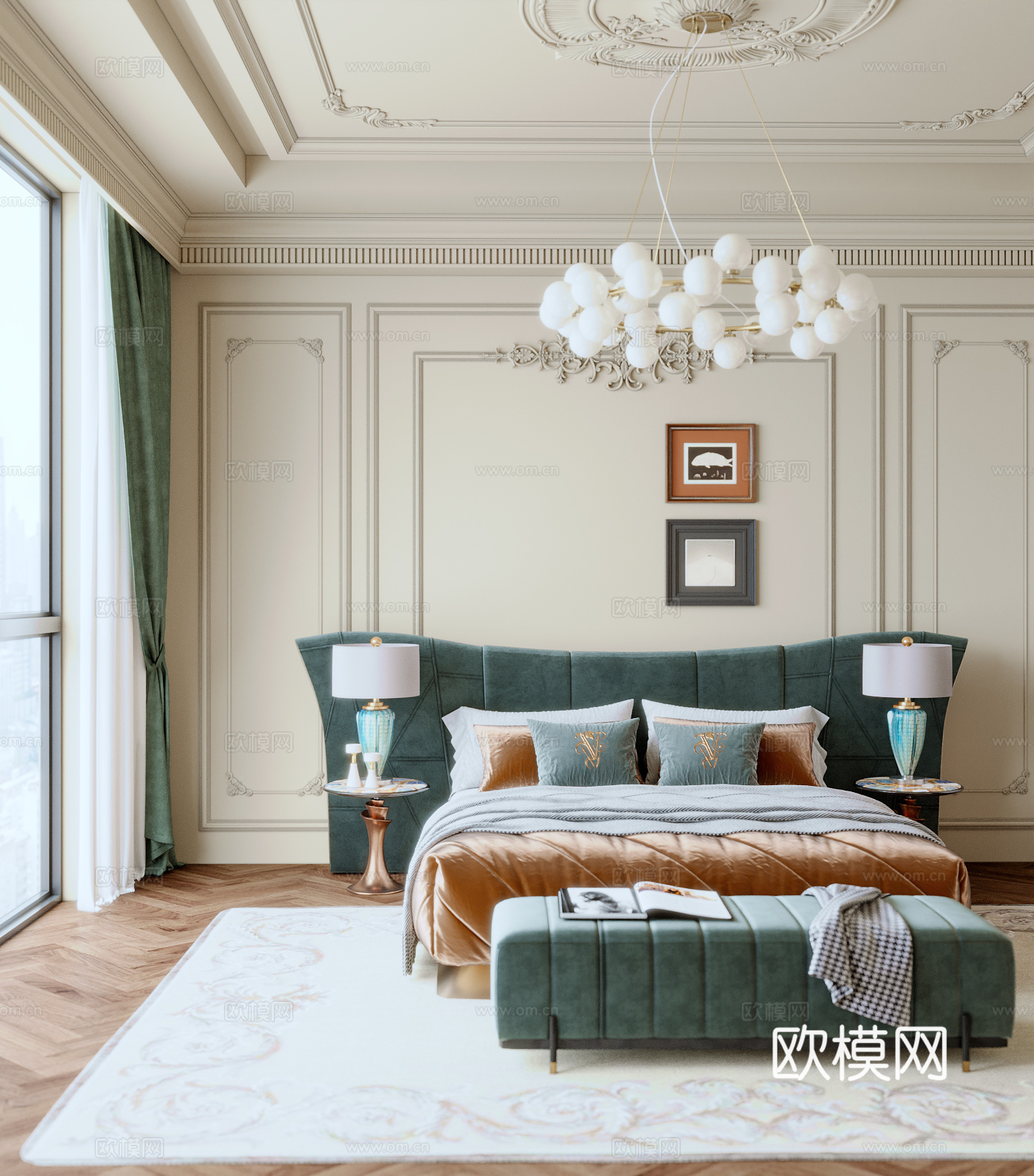 法式卧室3d模型