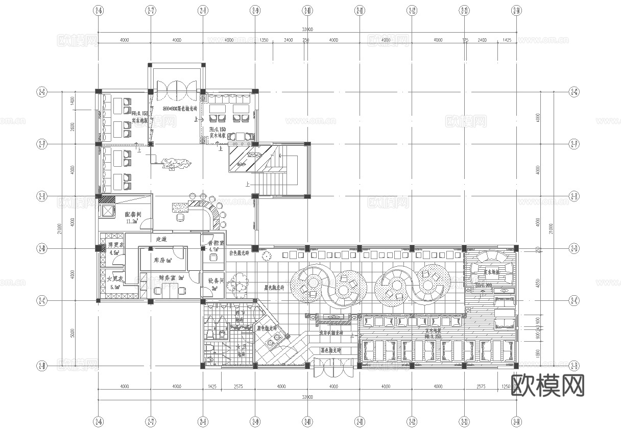 咖啡店 最新全套施工图合集cad施工图
