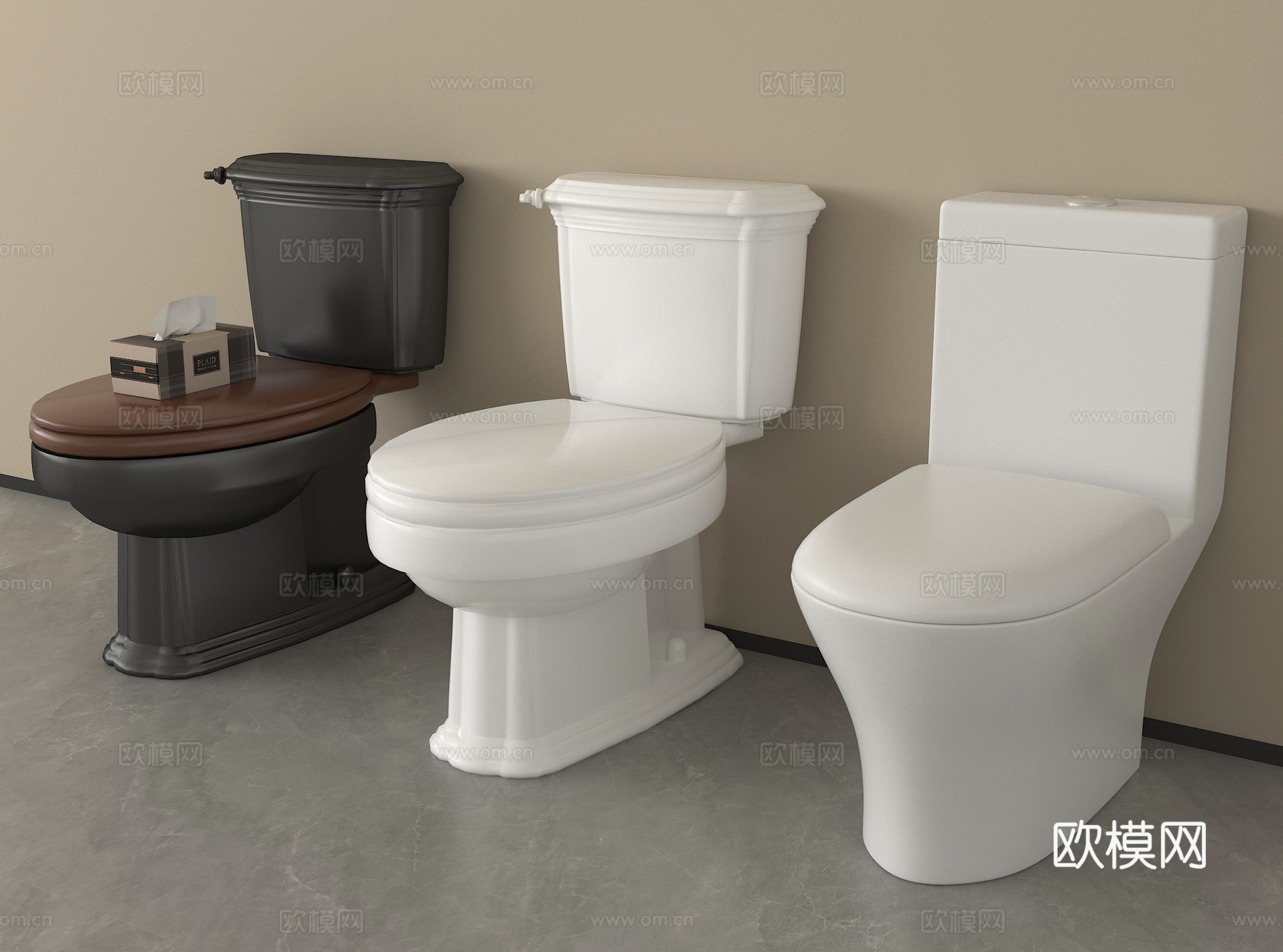 现代马桶 坐便器 立式马桶su模型