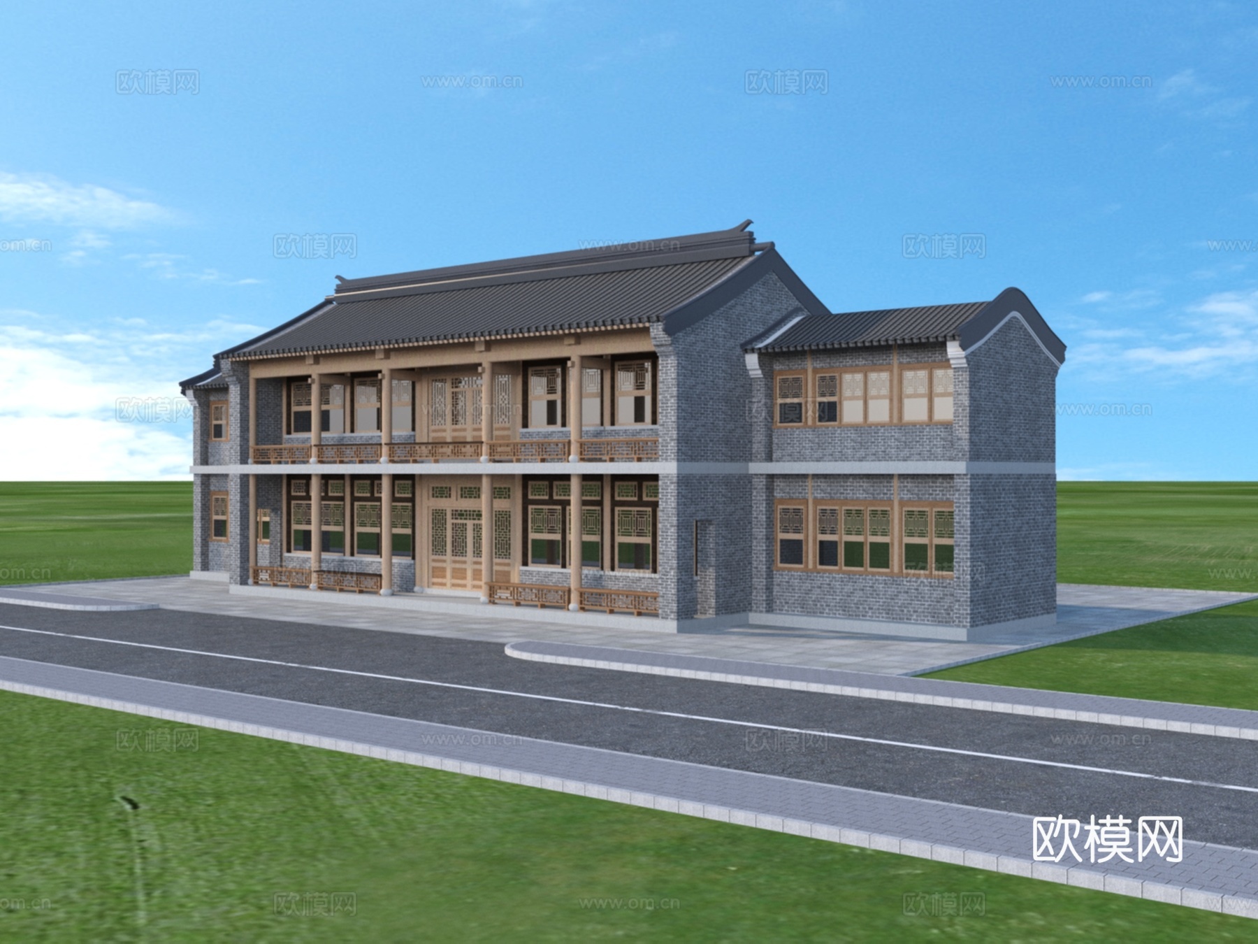 民宿 木屋 建筑 乡村小屋3d模型下载