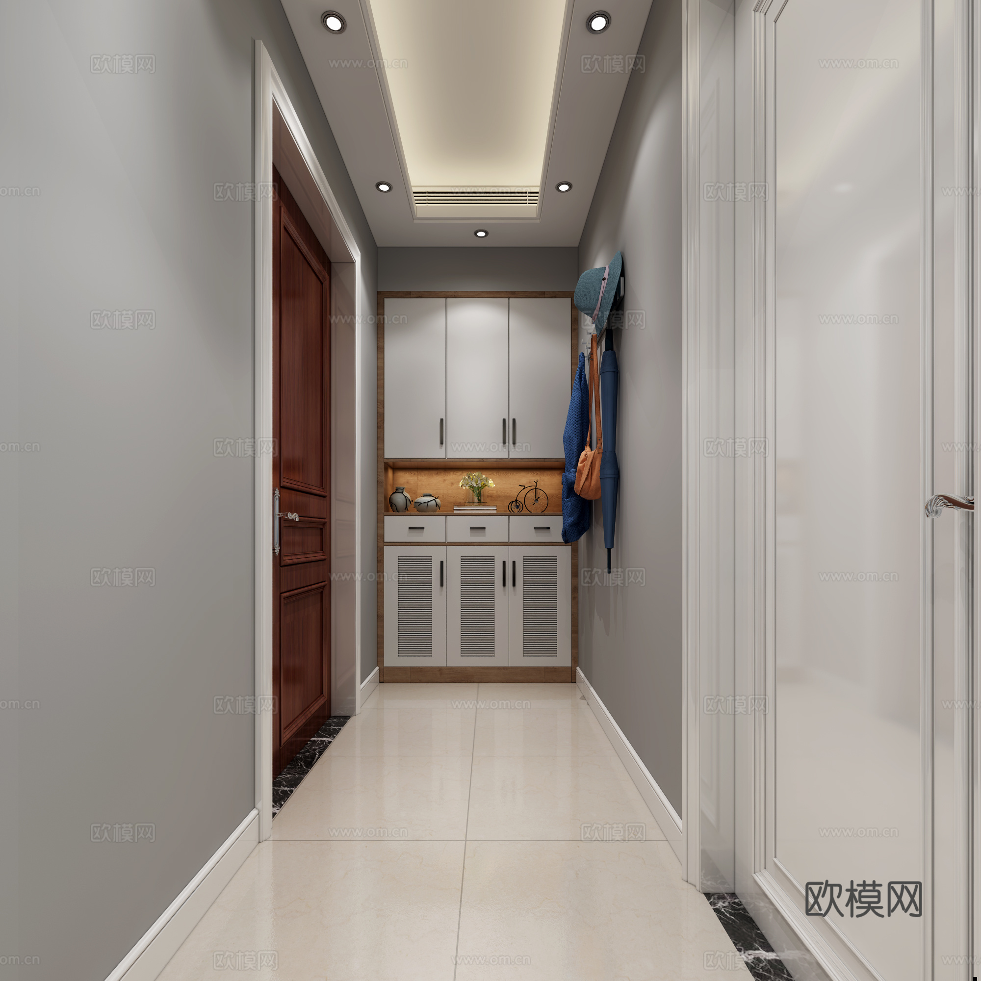 北欧客厅现代客厅3d模型下载（渲染图2）