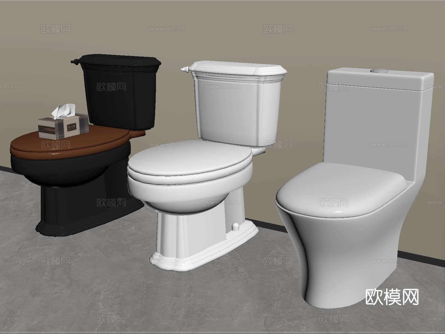 现代马桶 坐便器 立式马桶su模型