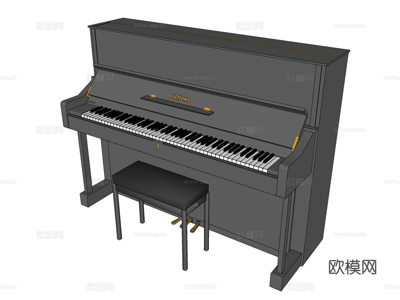 钢琴su模型
