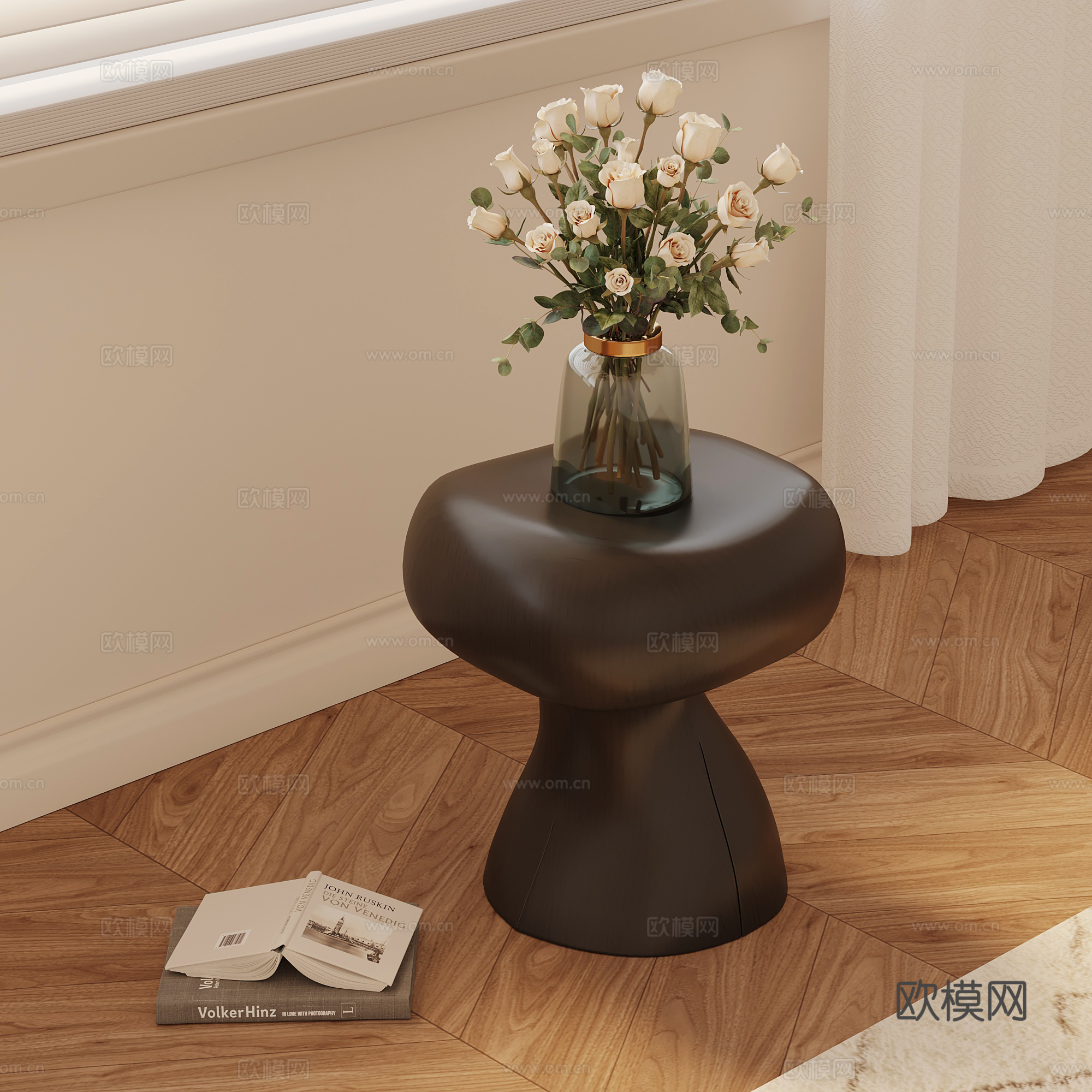 法式边几 角几 凳子3d模型