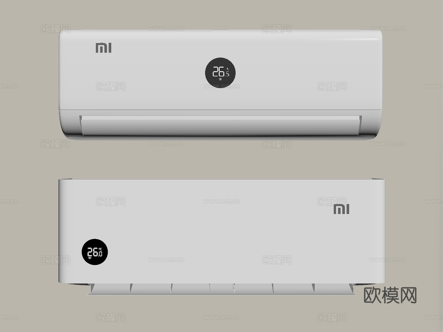 现代空调 壁挂式空调su模型