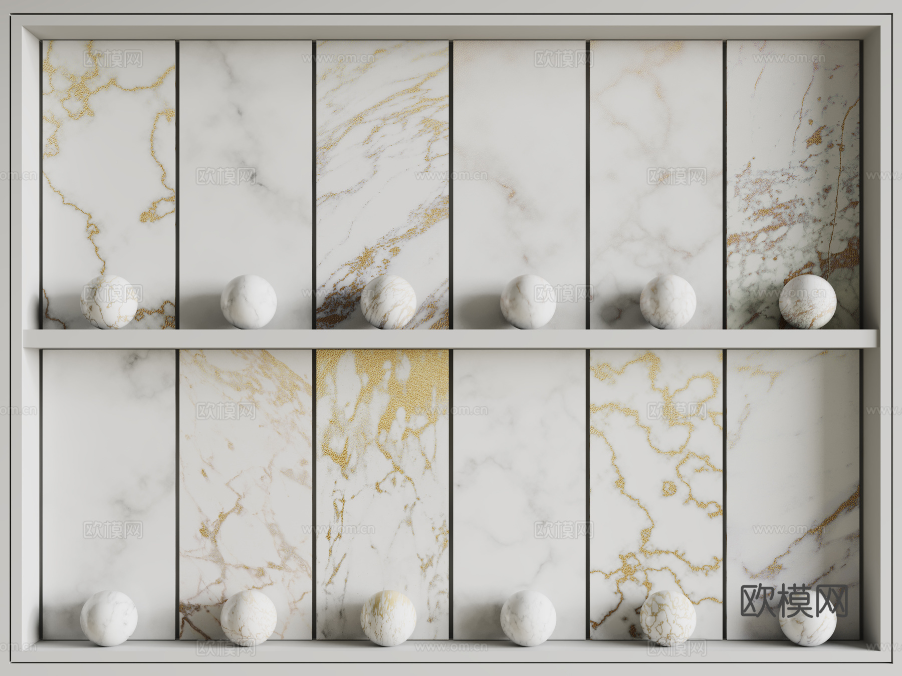 北欧轻奢石材 金色大理石 岩石 奢石 烫金大理石su模型