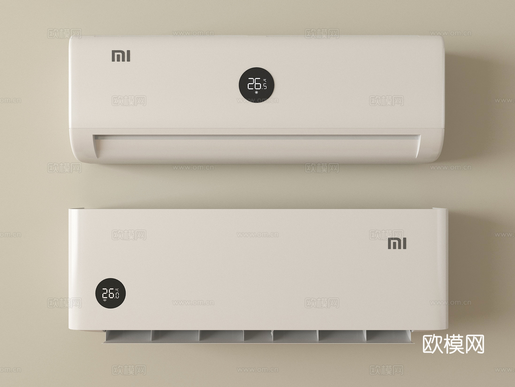 现代空调 壁挂式空调su模型